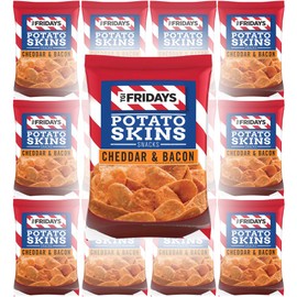TGI Fridays Potato Skins Snacks, Cheddar & Bacon, 1oz Bag (Pack of 12, Total of 12 Oz)