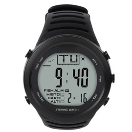 Outdoor Multifunction Waterproof Fishing Air Pressure Watch Altimeter Altitude Barometric Thermometerblack