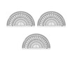 FUZVOL 3PCS Plastic Protractors 180 Degree Protractor for Students Teachers