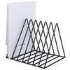 Fabaoday Bookend, Metal Newspaper Rack, Triangle Desktop Magazine Stand, 7