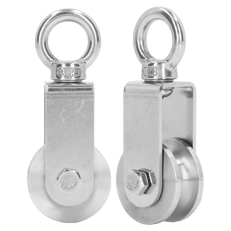 2PCS Cable Pulley Wheels 360 Degree Rotation Stainless Steel Pulley