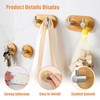 Bztzhm Pack of 2 Wooden Towel Hooks, Wall Hooks, Bamboo