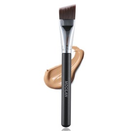 MOGILAN Flat Foundation Brush Angled Thin Makeup Brush for Liquid Cream Foundation Blending,Facial Mask,Primer and Body Painting Dense Synthetic Bristles Face Brush