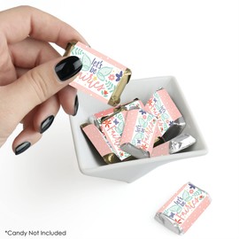 Big Dot of Happiness Let’s Be Fairies - Mini Candy Bar Wrapper Stickers - Fairy Garden Birthday Party Small Favors - 40 Count