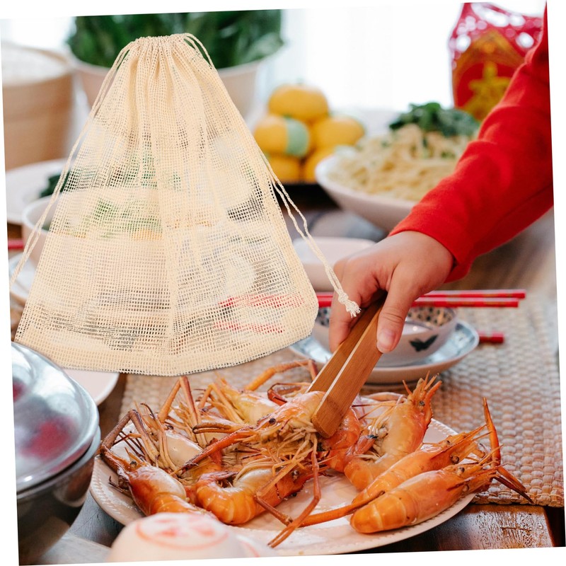 LABRIMP 4 Pack Seafood Boil Bags Pot Bag Set Cotton
