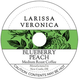 Blueberry Peach Medium Roast Coffee (Single Serve K-Cup Pods) (Gourmet, Naturally Flavored, Whole Coffee Beans) (12 pods, ZIN: 575960)