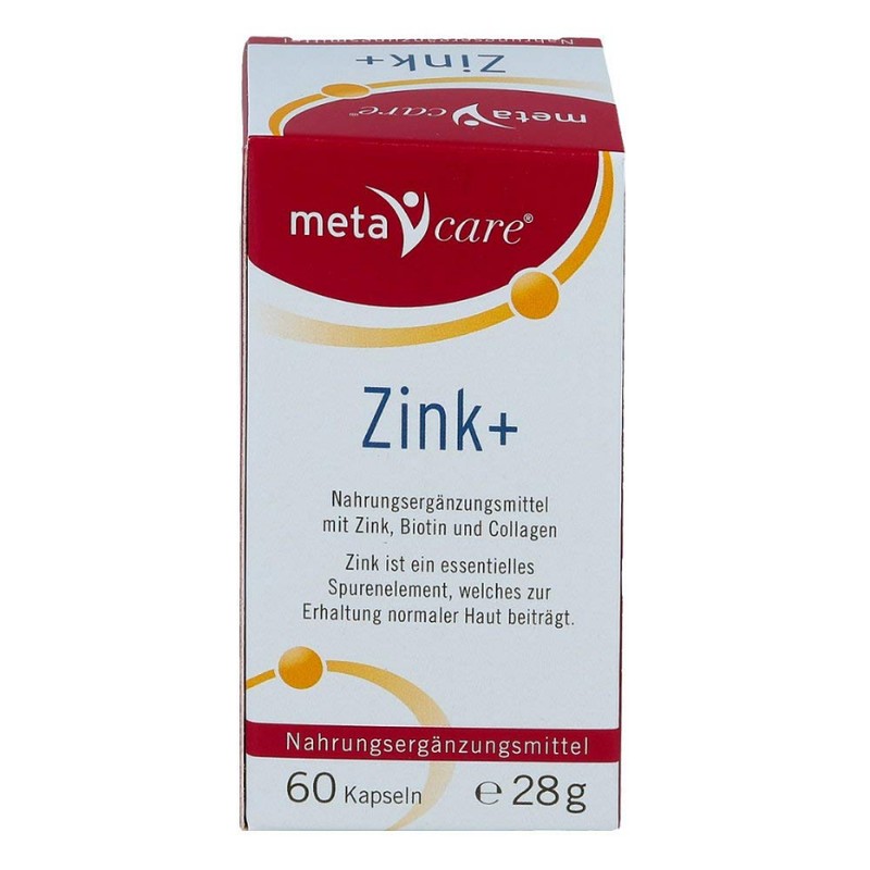 Meta Care Zinc + Capsules Pack of 60