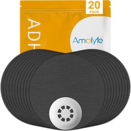 Amolyfe Libre 3 Sensor Covers Waterproof, Amolyfe 20-Pack Freestyle Libre 3 Plus Covers, Bump-Proof with Hard Cap, Waterproof Breathable Medical CGM Adhesive Patches, 14-Day CGM Protection (Black)