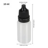 KEILEOHO 200 PCS 10ml Black Empty Dropper Bottles, Eye Empty