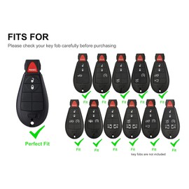 TPU Key Fob Cover with Keychain fits for Dodge Ram 1500 2500 3500 2009-2012 Car Key Fob Case for Dodge Journey Challenger Grand Caravan Jeep Grand Cherokee (For Dodge A White)