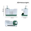 Snips, Soap Dispenser with Sponge and Glove Holder, White Green,