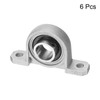 sourcing map 6 Pcs KP003 Pillow Block Bearing 17mm Bore