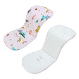Universal Baby Stroller Seat Liners,Reversible Soft and Comfortable Baby Stroller Seat Cushion,Kids Seat Pads for Toddlers & Preschoolers -30 * 13.8'',1 Pack(Pink Forest)