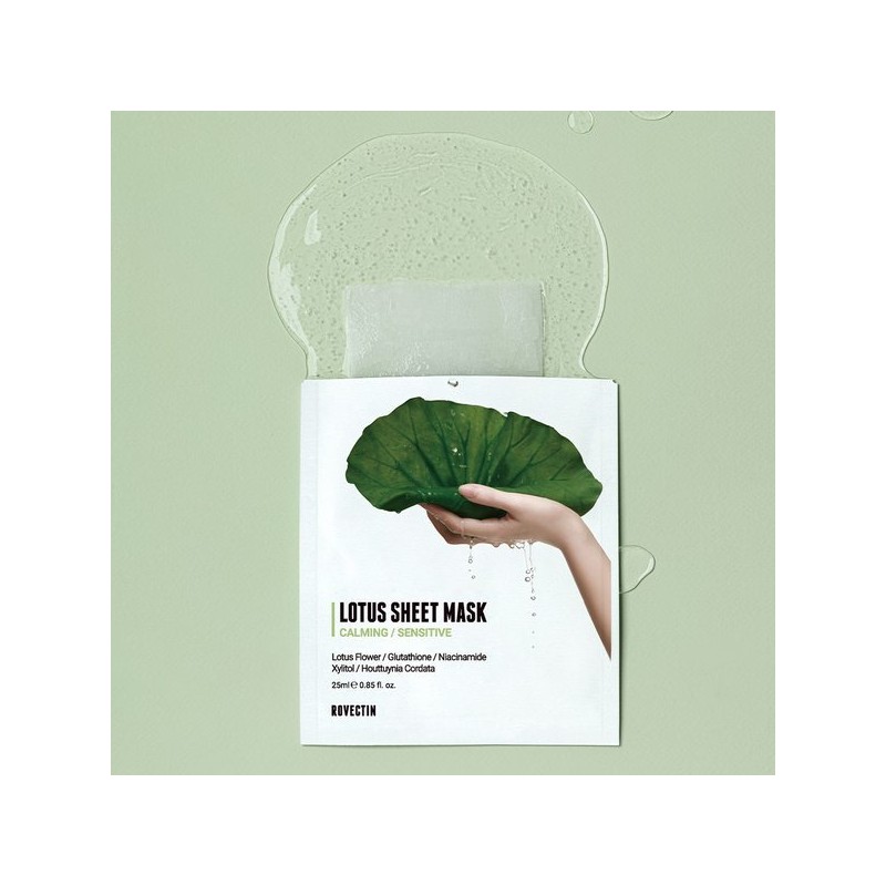 Rovectin 로벡틴 카밍 연꽃수 마스크 5매입 Rovectin Calming Lotus Water