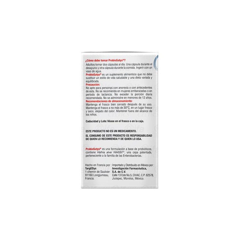 Probiosatys (Probióticos y Minerales) Suplemento Alimenticio - Caja con 60