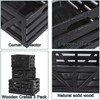 HTAYUXWO Storage Crates Nesting Wooden Boxes 3 Pack,Wood Storage Crates