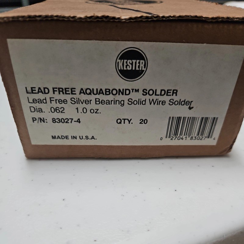 Kester NOS - Kester Aquabond Silver Bearing Lead Free Solder