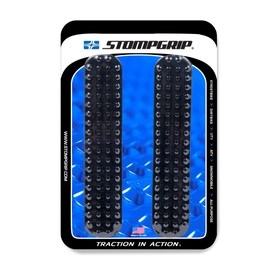 Stompgrip Motorcycle Traction Pads - Universal Mini Strips - Volcano Grip Pattern (Black)