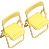Audiophile Pipe Chair Smartphone Stand Foldable Compact Lightweight Yellow 2