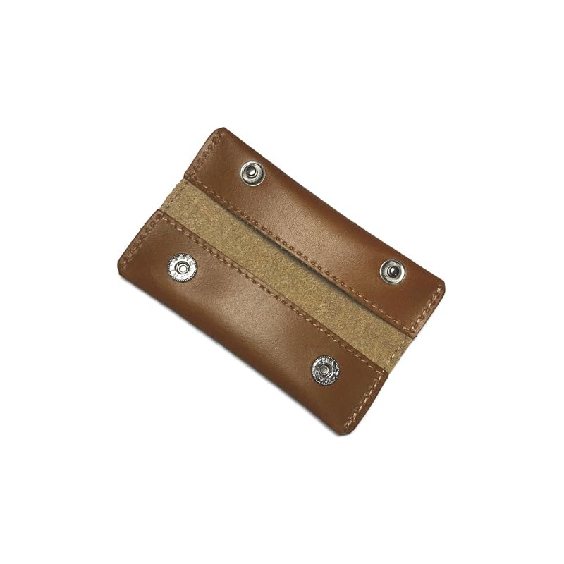 Leather Workshop Sato, Genuine Leather, Slim Coin, Coin Purse, Black,