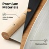 12 Inch Stainless Steel Pizza Cutter Rocker Blade, Rubberwood Handle