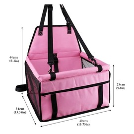 Piggy Poo and Crew Car Seat for your Dog or Other Small Pet (Pink)
