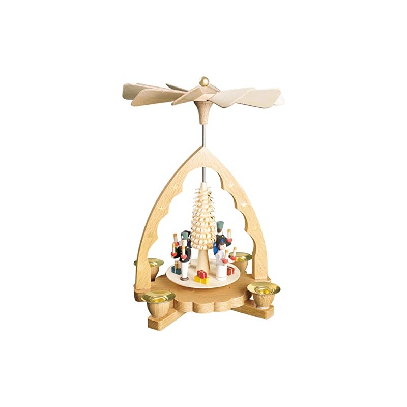 Christmas Pyramid Ore Mountains Richard Glässer Seiffen Angel and Miner,