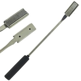 AAProTools 1 Piece Equine Dental Float Teeth Rasps Up Head Stainless Steel Black Handle Grip Veterinary Instruments