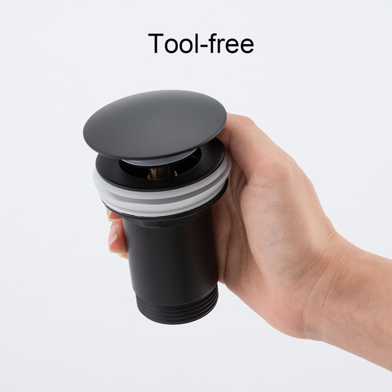 RANDOM Black Brass Bottle P Trap Kit Contemporary Round Bottle