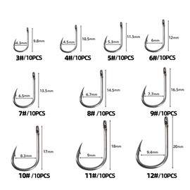 AmazingRose Fishing Hooks Freshwater Saltwater Fish Hooks Bulk Fishing Hooks Set Worm Catfish Hooks Fish Gear Equipment Supplies (600)