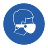 Strobo Face Mask Sticker Diameter 9.5 cm with UV Protection