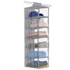 Univivi Hanging Closet Organizer 6 Shelves Transparent Closet Organizers and