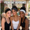 Polka Dot Headbands for Women Soft Non Slip Hair Bands