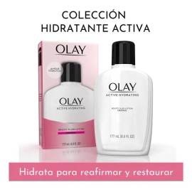 Olay Active Hydrating Beauty Fluid Lotion Original 120 ml | Hidratante Ligero para Piel Suave y Radiante