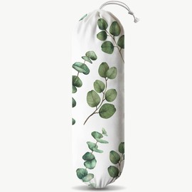Green Leaves Grocery Bag Holder, Wall Mount Bags Holder for Kitchen Car Camping, Trash Bag Organizer, Kitchen Housewarming Gifts for Women Family Friends Grandma Mom, bags-10