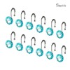 Sunlit Luxury Design Round Teal Blue Diamond Crystal Gem Bling