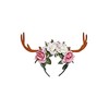 Widmann Srl Deer Horns with Flowers for Adults Accessories, Multicoloured,