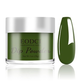 EODCI 1 Oz/28g Forest Green Dip Powder, Nail Dip Powder for Long-lasting 28 Days+ Dip Nail Art French Manicure Nail Starter & Professional Home DIY Salon Use, No Needed Nail Lamp Curing Christmas