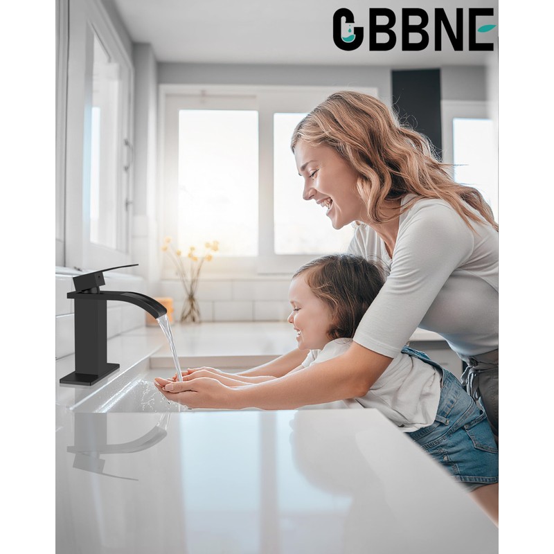 GBBNE Waterfall Bathroom Faucets Single Hole Sink Faucet for 1
