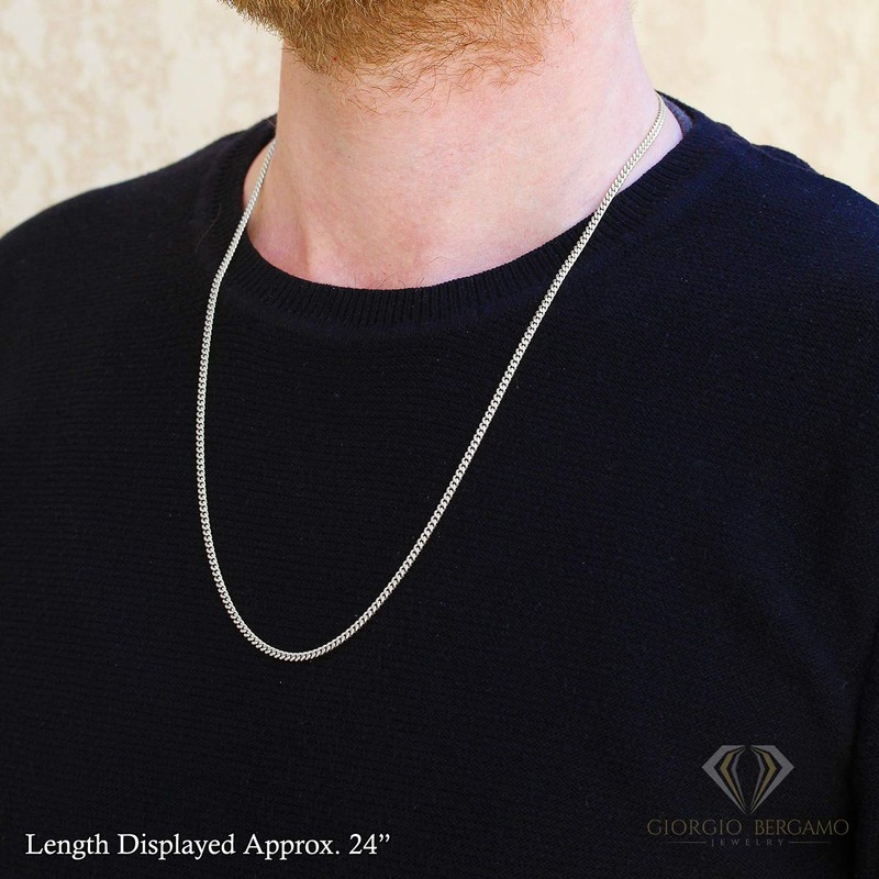 Giorgio Bergamo 925 Italian Sterling Silver 2.5mm Miami Cuban, ITProLux