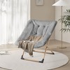 Youtanic Comfy Oversized Saucer Chair, Soft Faux Fur Reading Lounge