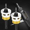 LUMOOM 6-Piece Countersink Drill Bit Set with Adjustable Depth Stop,