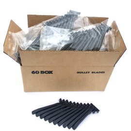 60 Box of Bullet Blades Black Razor Blades Disposable Stainless Steel Hospitality Quality Shavers High End Twin Blade Razors for Men and Women