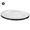 Koyal Wholesale Acrylic Metallic Silver Wood Charger Plates for Weddings