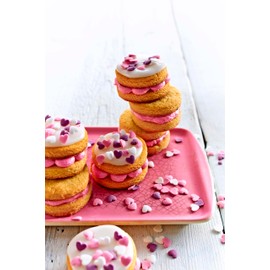 RUF Decorative Mix Colourful, 4 Varieties of Colourful Baking Decor with Sugar Sprinkles, Sugar Beads, Colourful Crispies & Sugar Hearts, for Decorating and Decorating