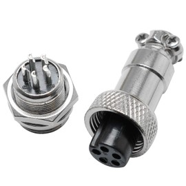 DGZZI GX12-5 Aviation Connector Plug 5PCS 12mm 5 Pin Male Female Screw Type Panel Metal Aviation Connector Adapter Aviation Socket