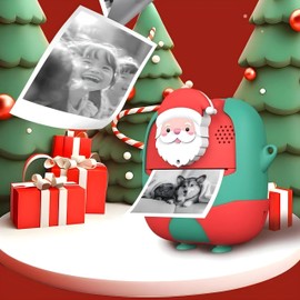 Kids Camera Video Recorder with Instant Print & Cartoon Frames - Christmas/Birthday Gift for Boys & Girls, Red, Fun Photography Toy for Children