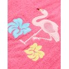 Playshoes Unisex Children's Terry Towelling Poncho Bathrobe Towel, flamingo