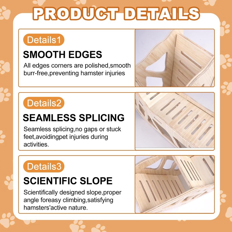 Noaxylic Versatile Scaletta per Criceti, Casetta per Criceti in Legno