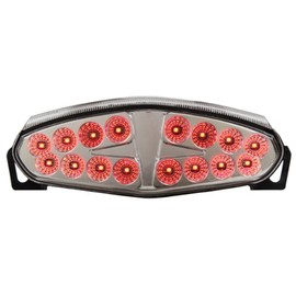 Motodynamic Integrated Sequential LED Tail Lights Clear Lens for 2009-2011 Kawasaki Ninja 650R & ER-6n